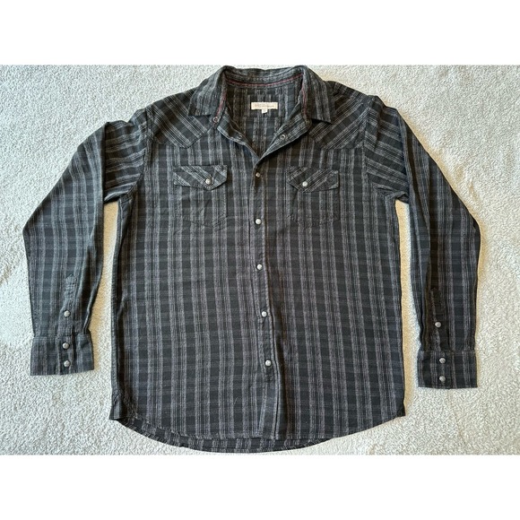 STS Ranchwear Other - BR Blue Ranchwear Shirt Mens Large Gray And Brown Western Pearl Snap LOT OF 2